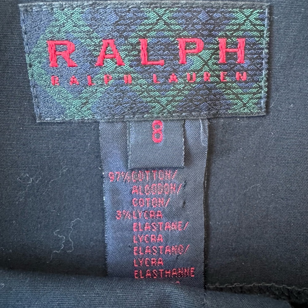 Lauren Ralph Lauren LBD Black Button Dress Sz 8 Vintage Chic EUC spaghetti strap - Picture 5 of 9
